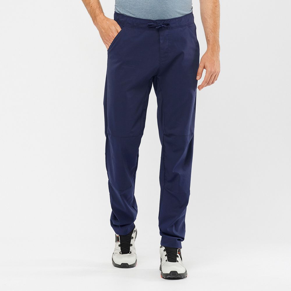 SALOMON OUTRACK TAPERED Philippines - Men's Pants - Navy | 498370-IDK